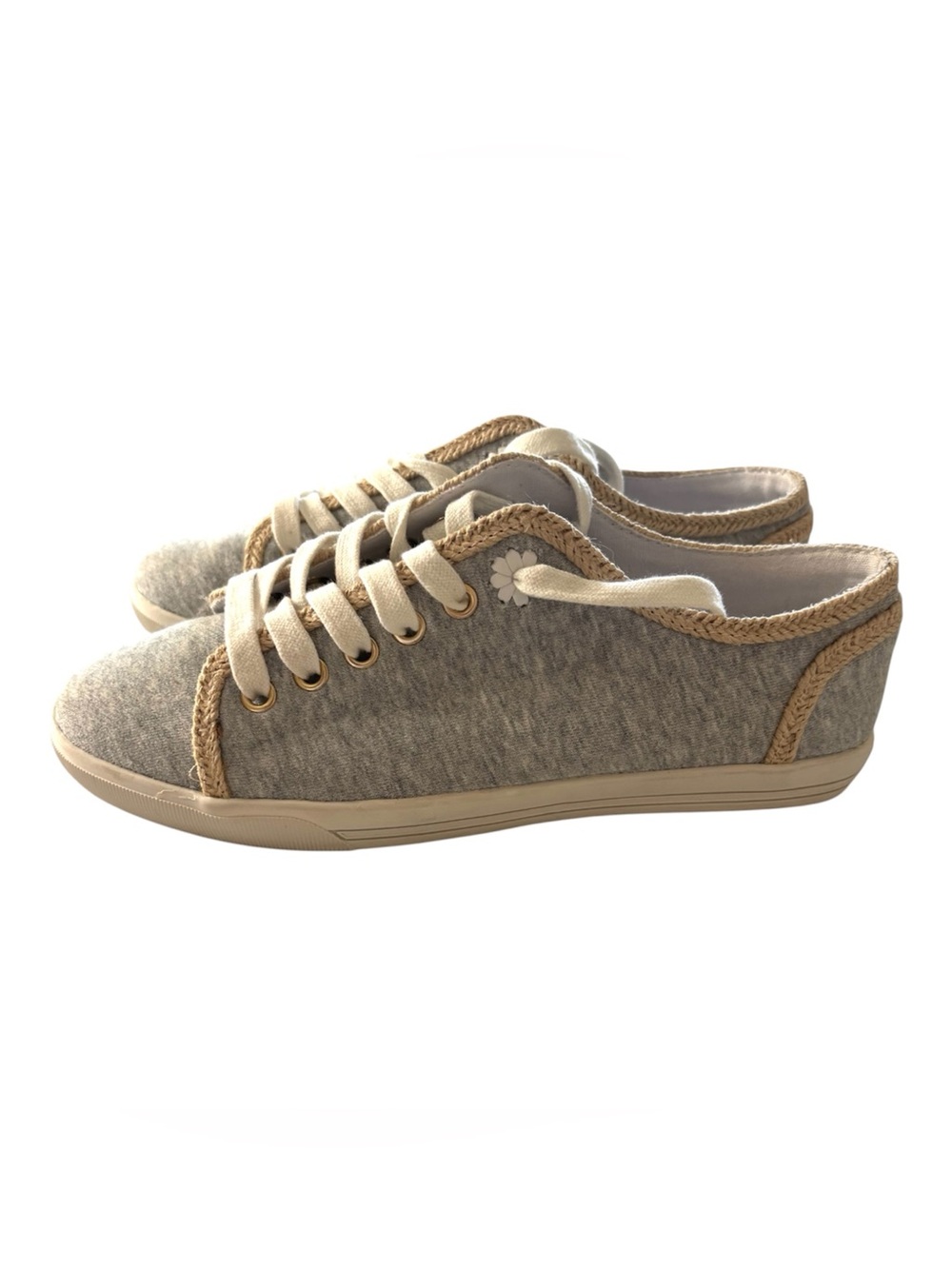 Jack Rogers Grey Lia Rope Textile Upper Sneakers SZ 7.5 Worn 1X SZ 7.5 B